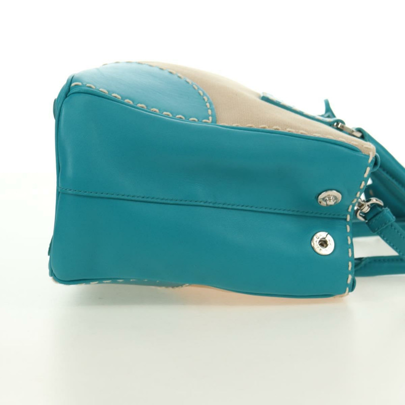 【日本直送】PRADA Galleria 手提包 皮革 兩用 藍色 銀色 正品 yk20397SAM-4