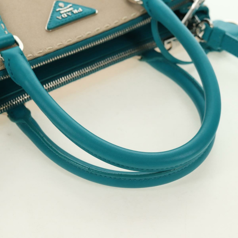 【日本直送】PRADA Galleria 手提包 皮革 兩用 藍色 銀色 正品 yk20397SAM-7