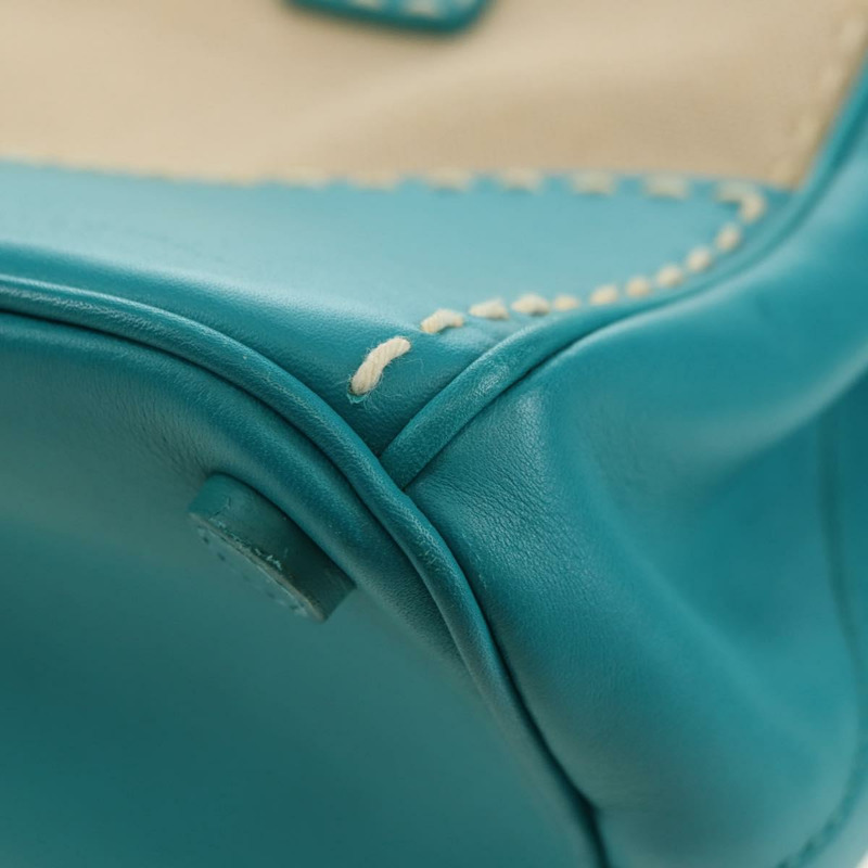 【日本直送】PRADA Galleria 手提包 皮革 兩用 藍色 銀色 正品 yk20397SAM-17
