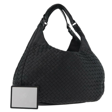 BOTTEGA VENETA INTRECCIATO Campana 包皮革棕色銀色正品 yk20360SAV