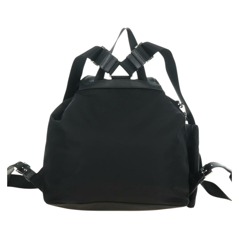 【日本直送】PRADA 尼龍雙肩包 黑色 銀色 1BZ811 正品 yk20393SAM-1