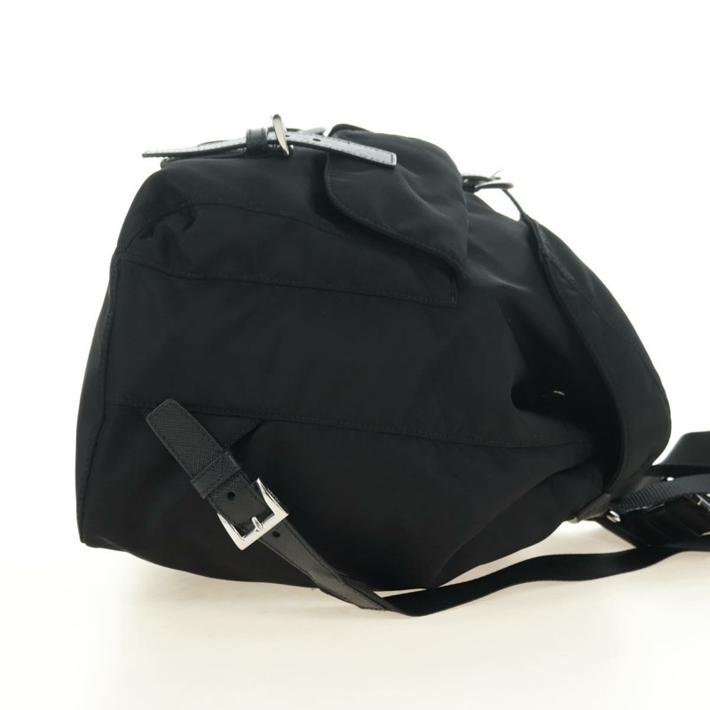 【日本直送】PRADA 尼龍雙肩包 黑色 銀色 1BZ811 正品 yk20393SAM-3