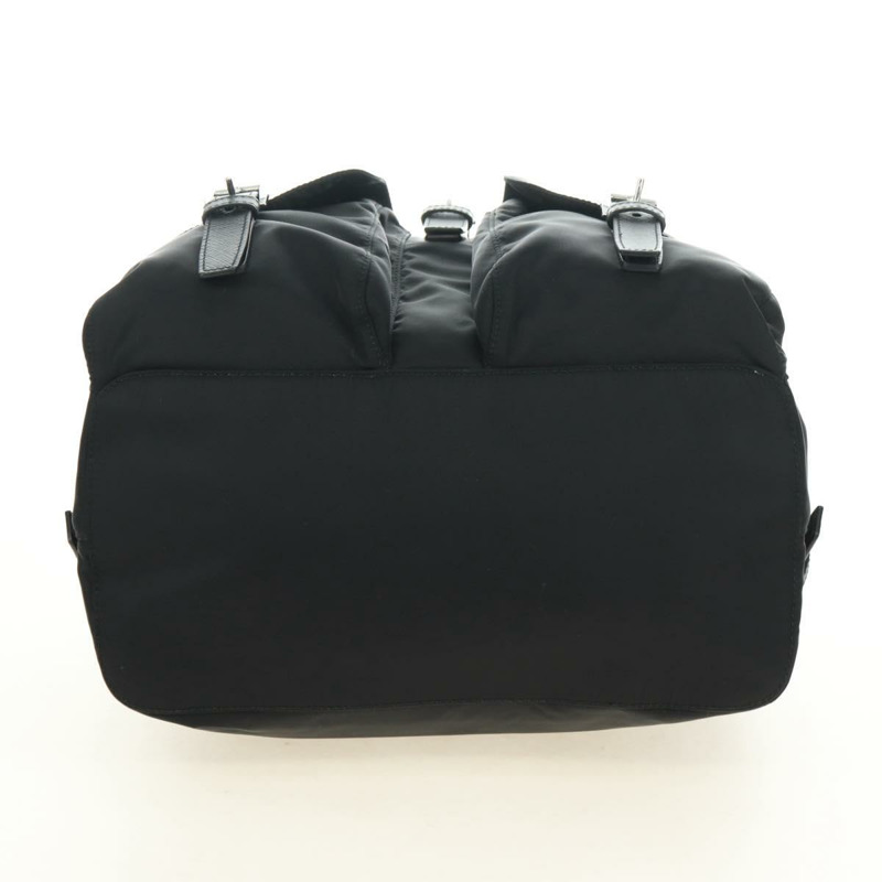 【日本直送】PRADA 尼龍雙肩包 黑色 銀色 1BZ811 正品 yk20393SAM-4