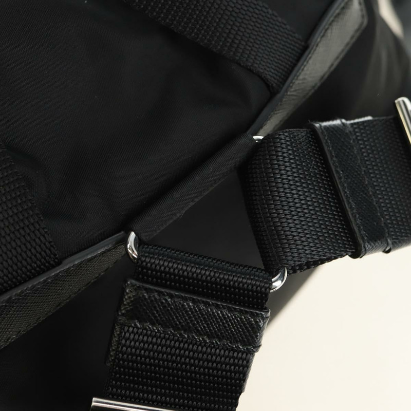 【日本直送】PRADA 尼龍雙肩包 黑色 銀色 1BZ811 正品 yk20393SAM-21