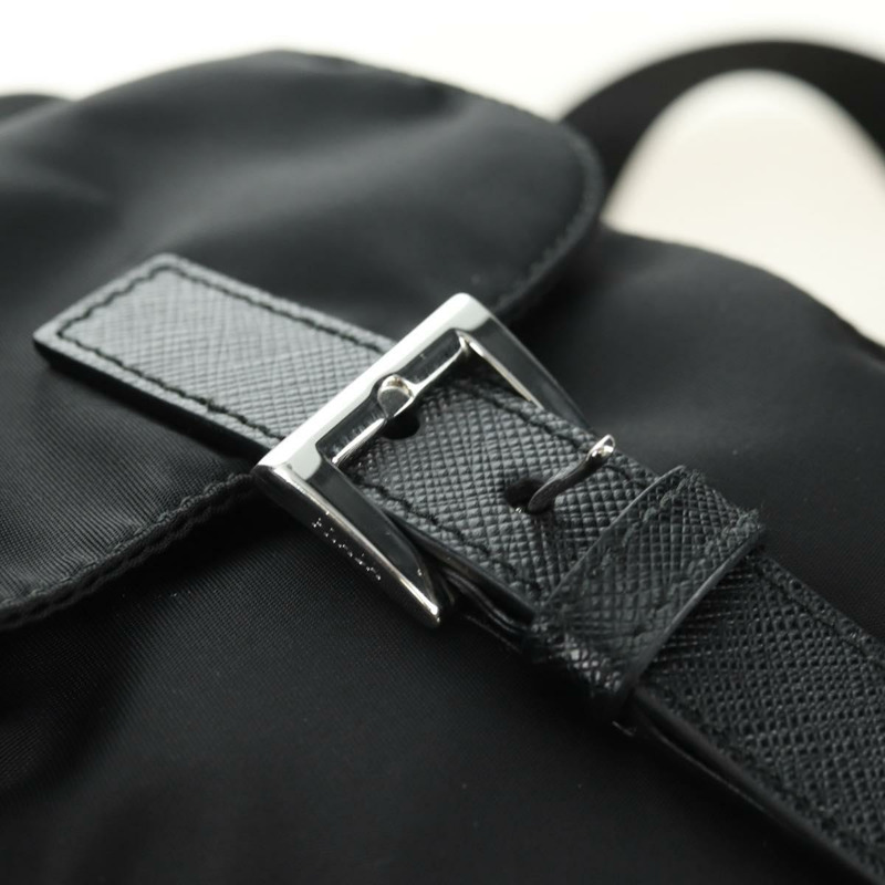 【日本直送】PRADA 尼龍雙肩包 黑色 銀色 1BZ811 正品 yk20393SAM-22