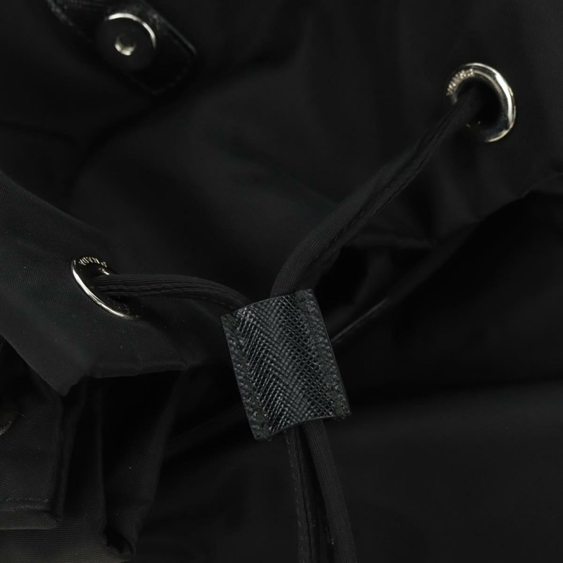 【日本直送】PRADA 尼龍雙肩包 黑色 銀色 1BZ811 正品 yk20393SAM-26