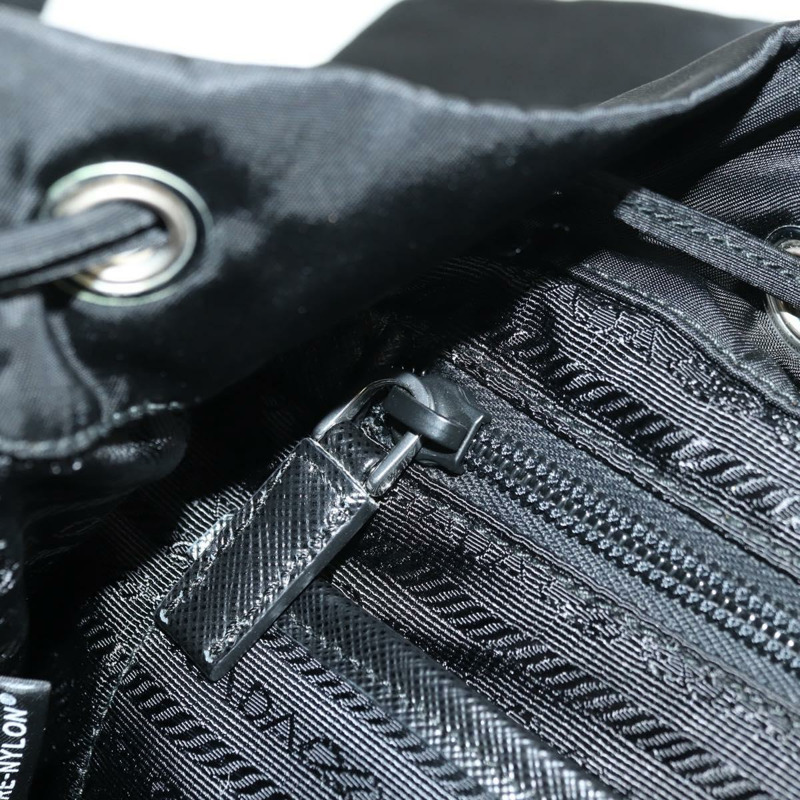【日本直送】PRADA 尼龍雙肩包 黑色 銀色 1BZ811 正品 yk20393SAM-31