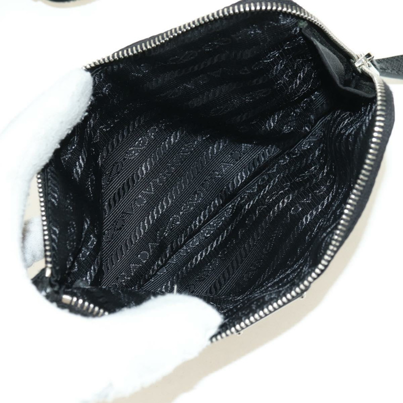 【日本直送】PRADA 尼龍雙肩包 黑色 銀色 1BZ811 正品 yk20393SAM-35