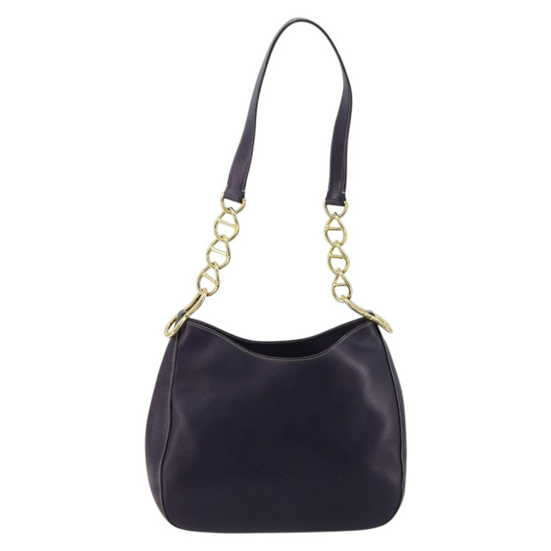 【日本直送】PRADA 鏈條單肩包 皮革 紫色 金色 正品 171280V-1