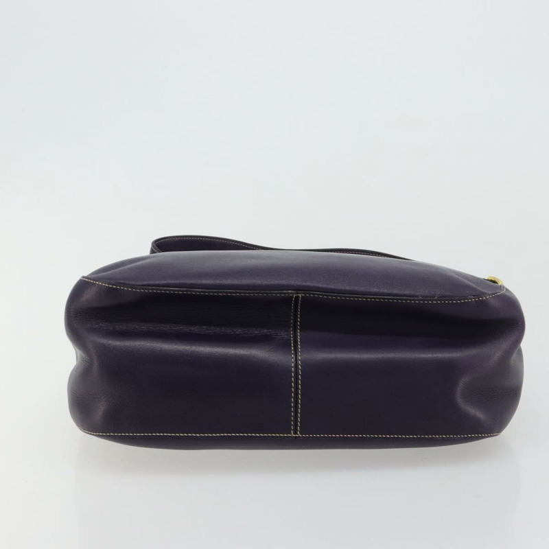 【日本直送】PRADA 鏈條單肩包 皮革 紫色 金色 正品 171280V-4