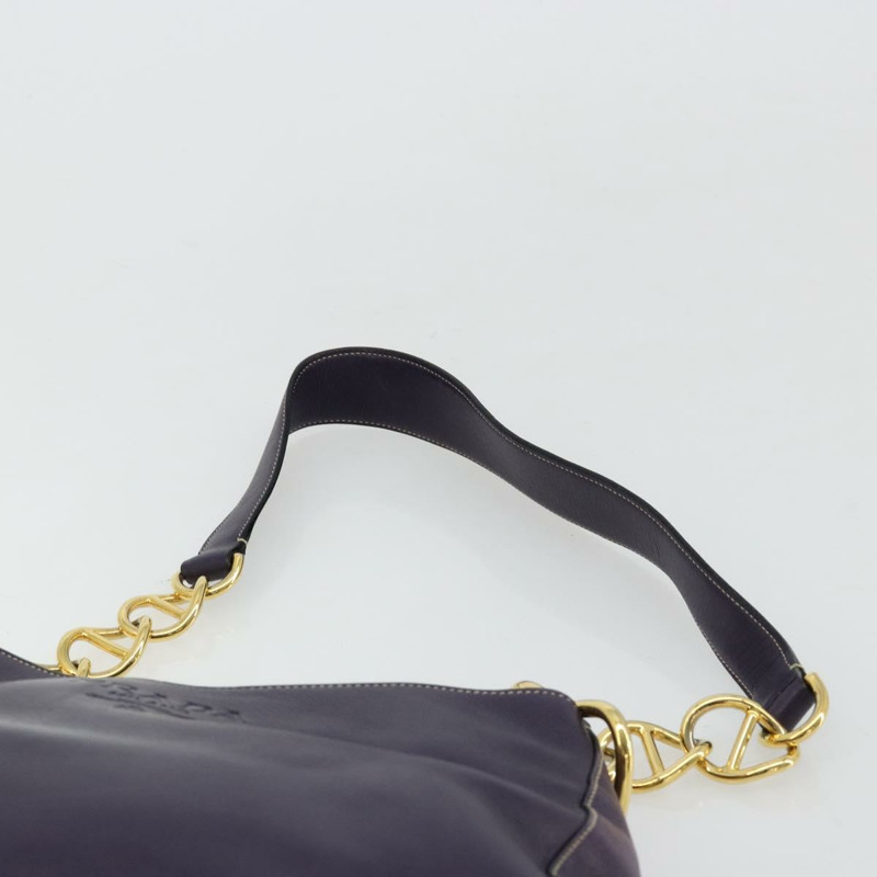 【日本直送】PRADA 鏈條單肩包 皮革 紫色 金色 正品 171280V-7