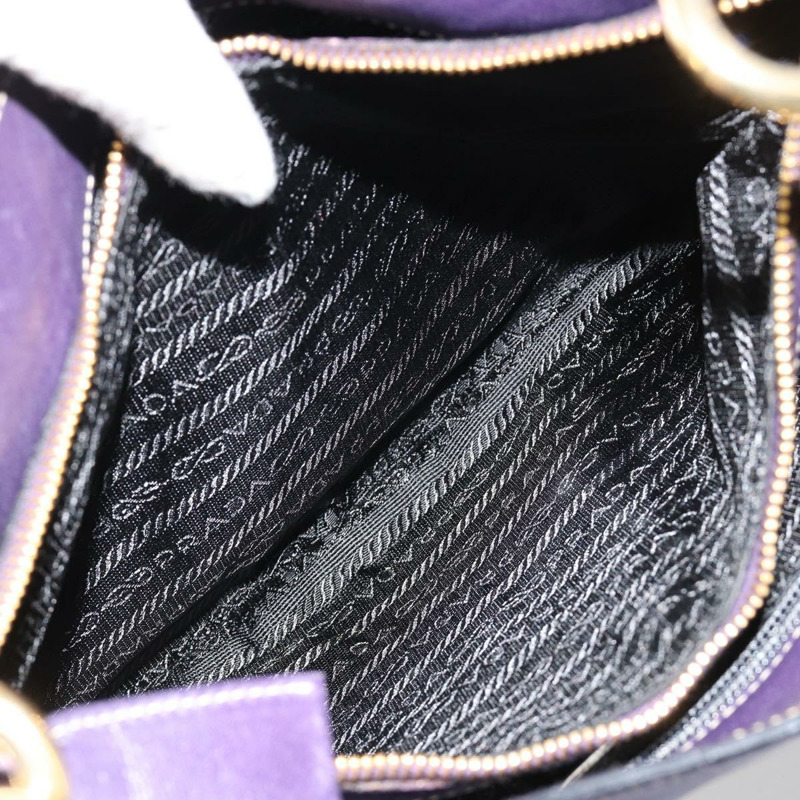 【日本直送】PRADA 鏈條單肩包 皮革 紫色 金色 正品 171280V-22