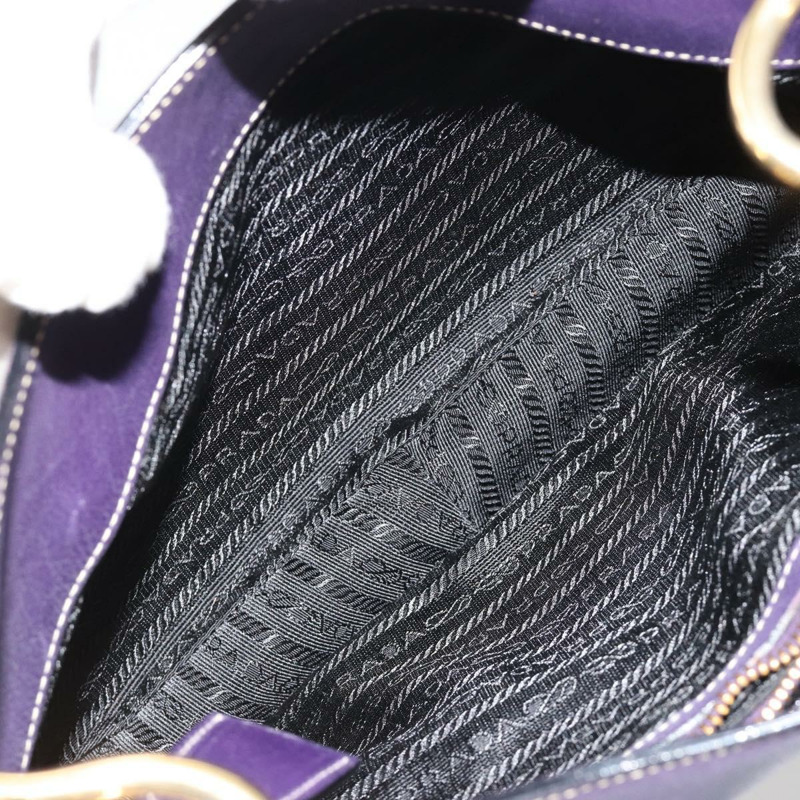 【日本直送】PRADA 鏈條單肩包 皮革 紫色 金色 正品 171280V-23