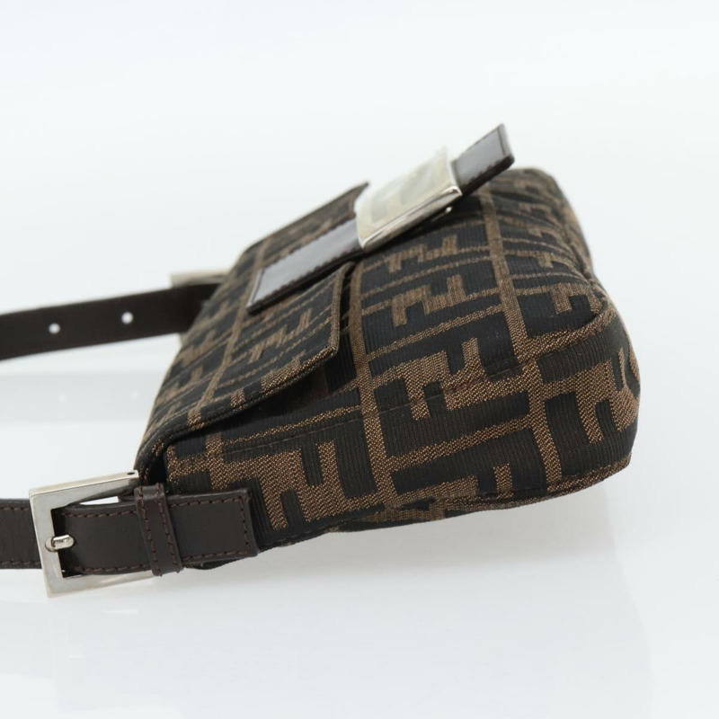 【日本直送】FENDI Zucca帆布Mamma Baguette單肩包 黑色棕色 正品 178872SAM-2