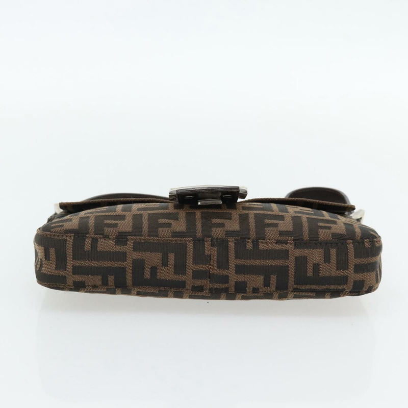 【日本直送】FENDI Zucca帆布Mamma Baguette單肩包 黑色棕色 正品 178872SAM-4