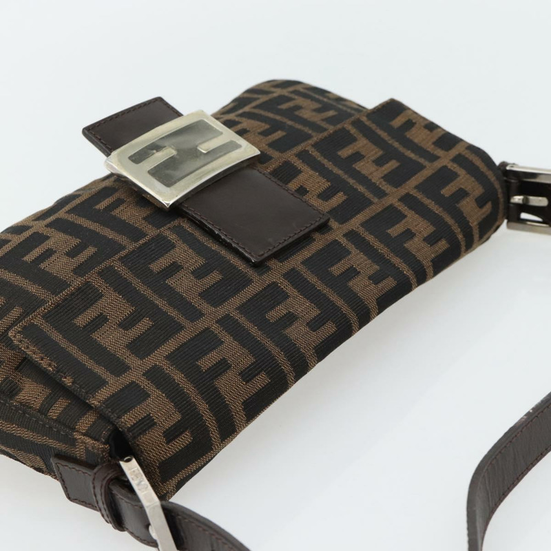 【日本直送】FENDI Zucca帆布Mamma Baguette單肩包 黑色棕色 正品 178872SAM-5