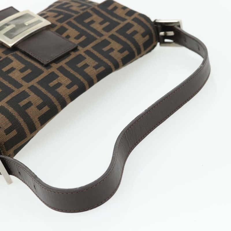【日本直送】FENDI Zucca帆布Mamma Baguette單肩包 黑色棕色 正品 178872SAM-6