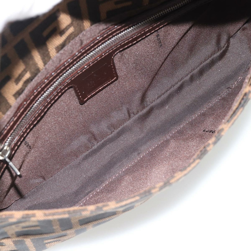【日本直送】FENDI Zucca帆布Mamma Baguette單肩包 黑色棕色 正品 178872SAM-9
