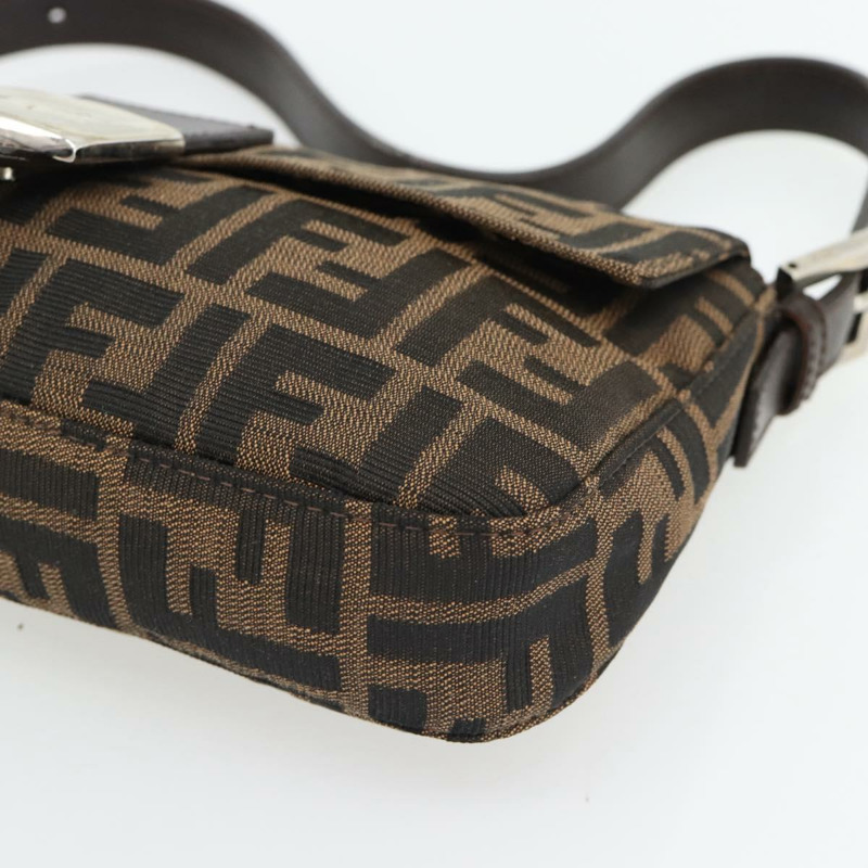 【日本直送】FENDI Zucca帆布Mamma Baguette單肩包 黑色棕色 正品 178872SAM-13