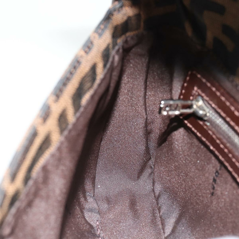 【日本直送】FENDI Zucca帆布Mamma Baguette單肩包 黑色棕色 正品 178872SAM-19