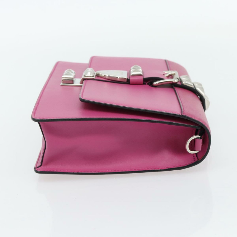 【日本直送】PRADA 粉紅銀色皮革手拿包 正品 181770A-3