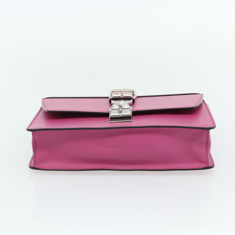 【日本直送】PRADA 粉紅銀色皮革手拿包 正品 181770A-5