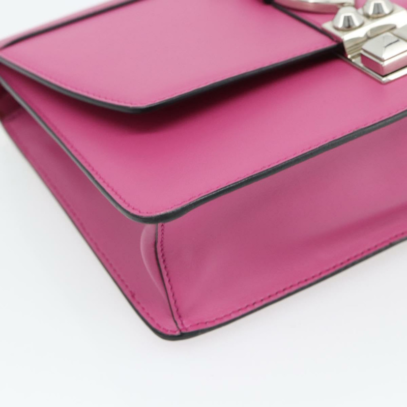 【日本直送】PRADA 粉紅銀色皮革手拿包 正品 181770A-13