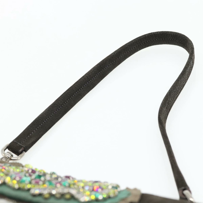 【日本直送】PRADA 肩背包,皮革材質,深棕色/銀色,正品編號 181835M-13
