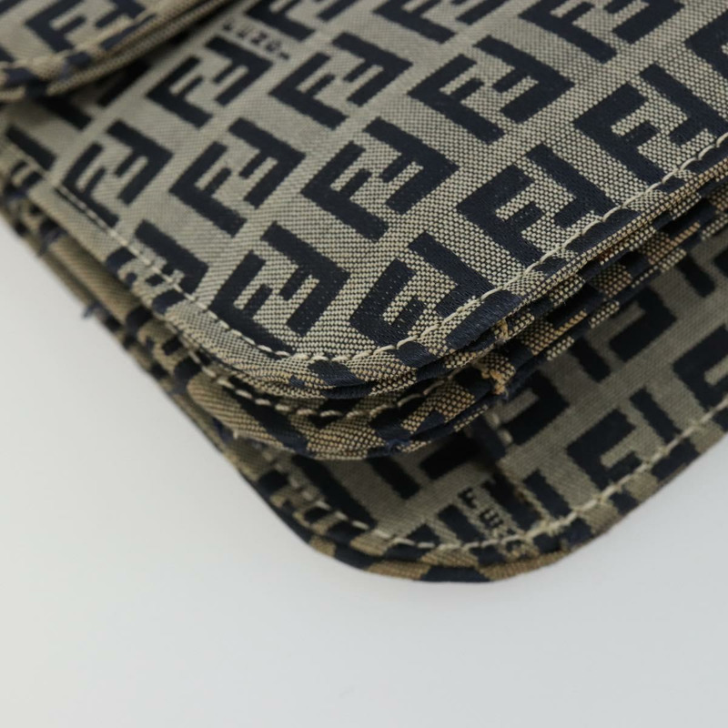 【日本直送】FENDI Zucchino帆布單肩包 海軍藍 銀色 正品 182201V-15