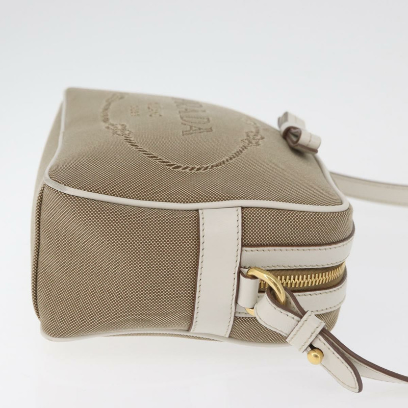 【日本直送】PRADA 提花肩包 米色 金色 正品 182221M-2