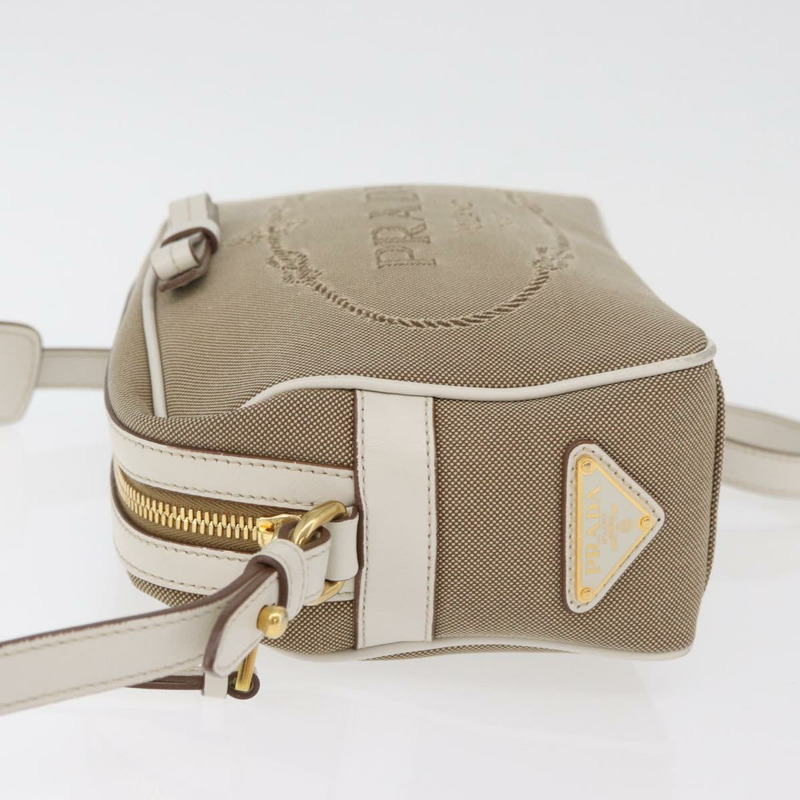 【日本直送】PRADA 提花肩包 米色 金色 正品 182221M-3