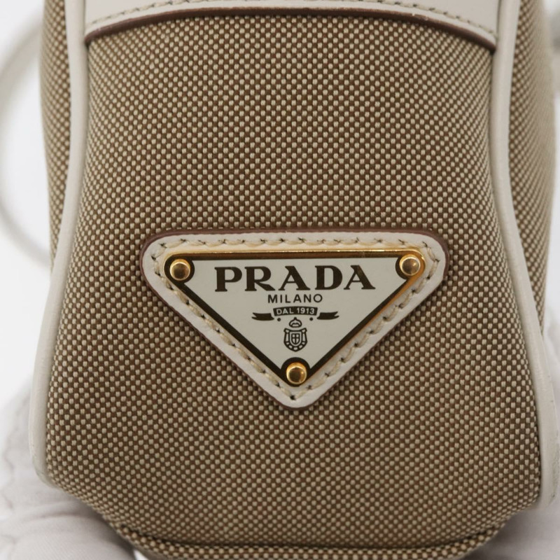 【日本直送】PRADA 提花肩包 米色 金色 正品 182221M-17
