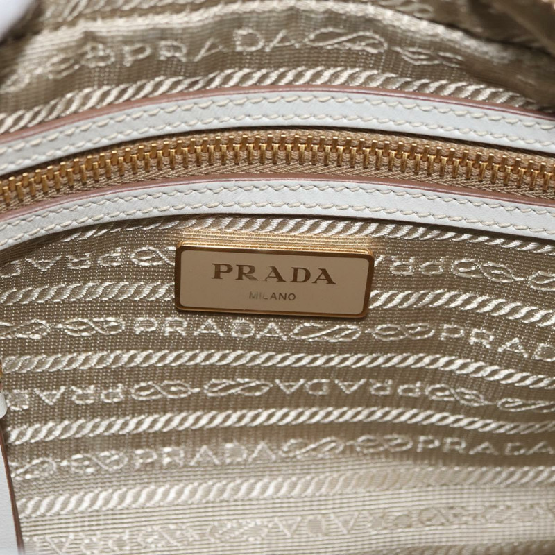 【日本直送】PRADA 提花肩包 米色 金色 正品 182221M-19