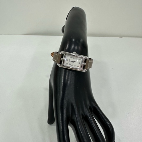 Hermes 愛馬仕女士腕錶女士手錶 Nantucket 腕錶大象灰錶帶 無配件