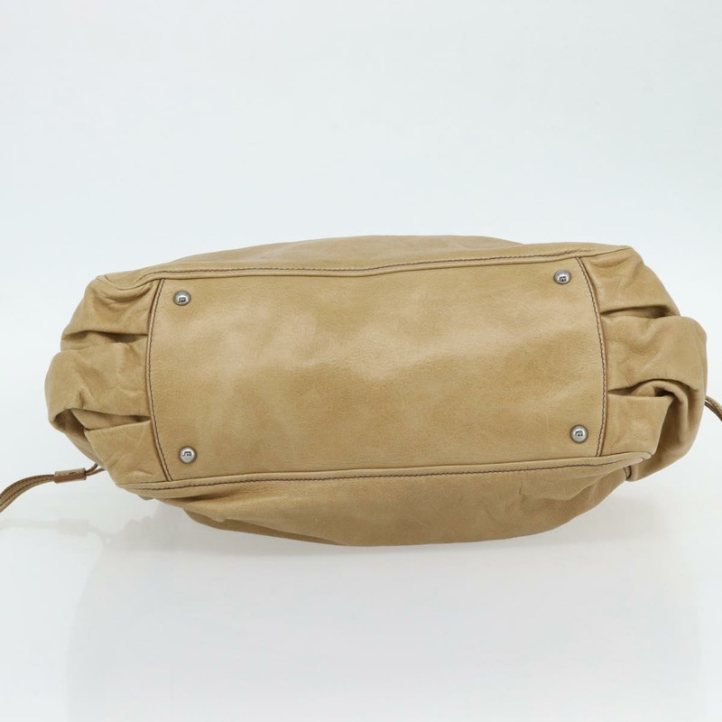 【日本直送】Miu Miu Vitter Lux 手提包皮革米色銀色正品 182126V-4