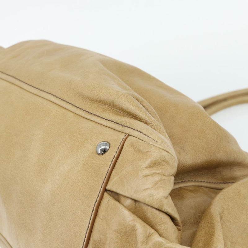 【日本直送】Miu Miu Vitter Lux 手提包皮革米色銀色正品 182126V-14
