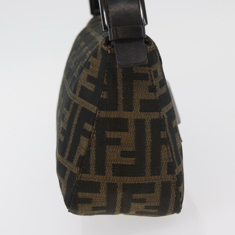 【日本直送】FENDI Zucca帆布Mamma Baguette單肩包 黑色棕色 正品 182801V-3