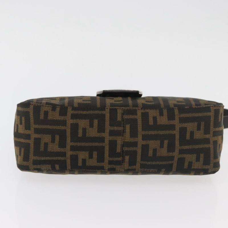 【日本直送】FENDI Zucca帆布Mamma Baguette單肩包 黑色棕色 正品 182801V-4