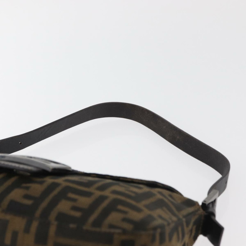 【日本直送】FENDI Zucca帆布Mamma Baguette單肩包 黑色棕色 正品 182801V-7
