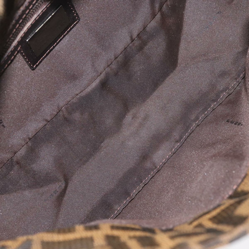 【日本直送】FENDI Zucca帆布Mamma Baguette單肩包 黑色棕色 正品 182801V-9