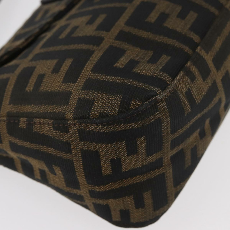 【日本直送】FENDI Zucca帆布Mamma Baguette單肩包 黑色棕色 正品 182801V-13