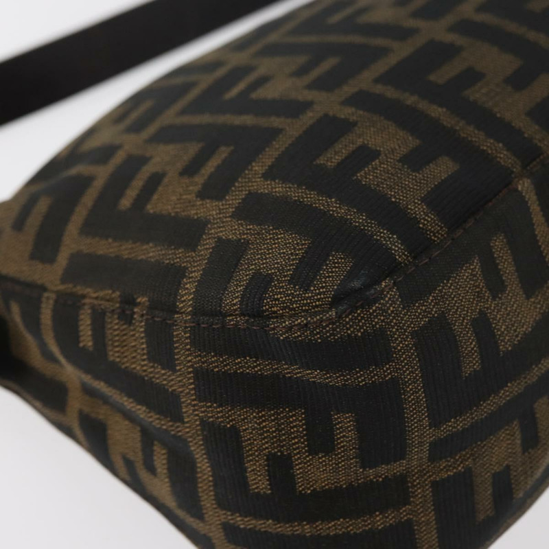 【日本直送】FENDI Zucca帆布Mamma Baguette單肩包 黑色棕色 正品 182801V-15