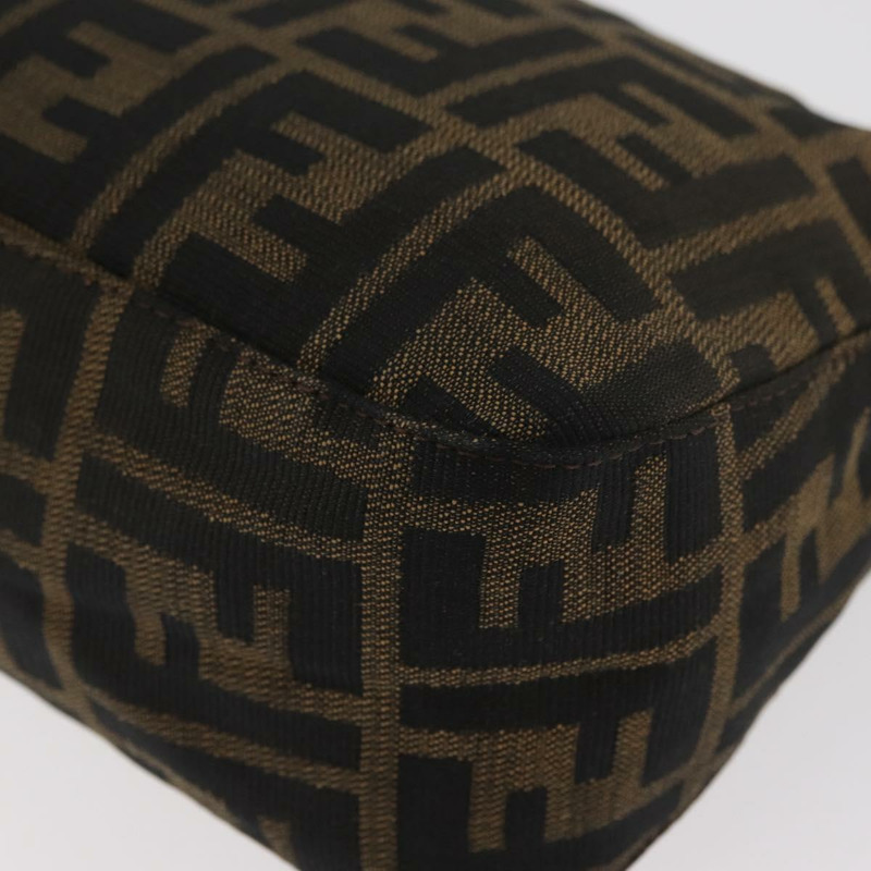 【日本直送】FENDI Zucca帆布Mamma Baguette單肩包 黑色棕色 正品 182801V-16