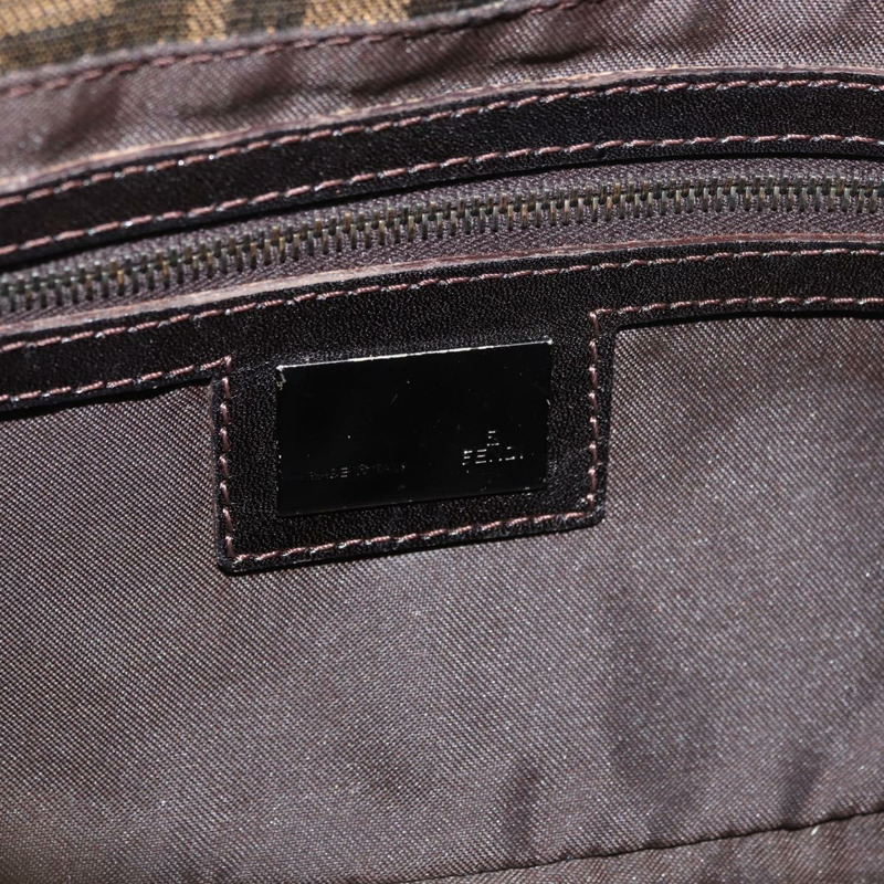 【日本直送】FENDI Zucca帆布Mamma Baguette單肩包 黑色棕色 正品 182801V-20