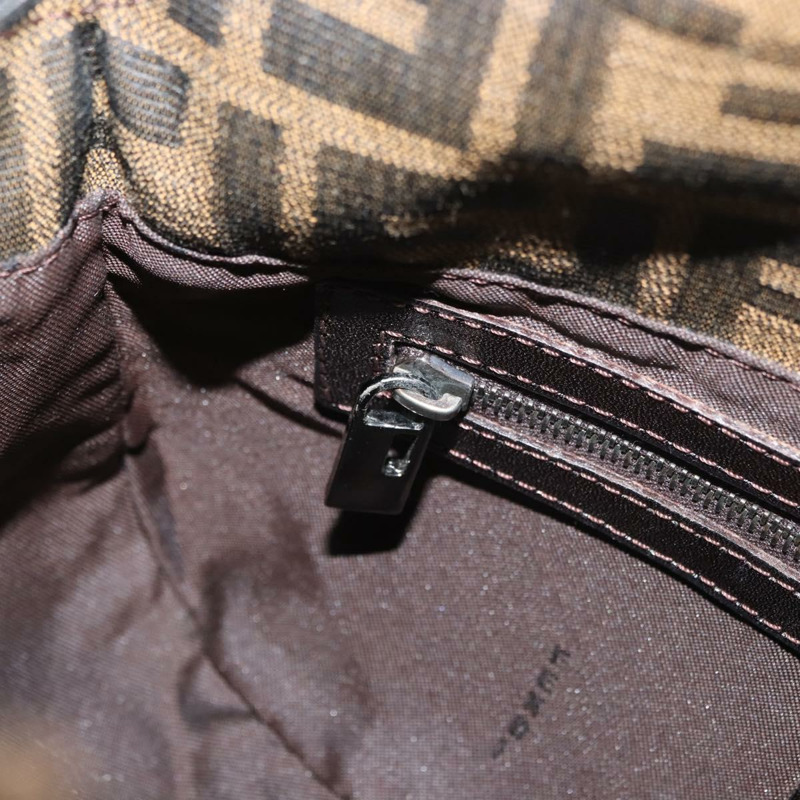 【日本直送】FENDI Zucca帆布Mamma Baguette單肩包 黑色棕色 正品 182801V-23