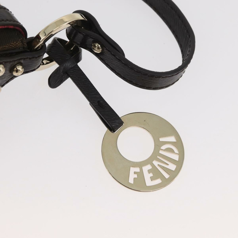 【日本直送】FENDI Zucca帆布花卉Mamma Baguette包 黑色棕色 正品 yk20436SAV-8