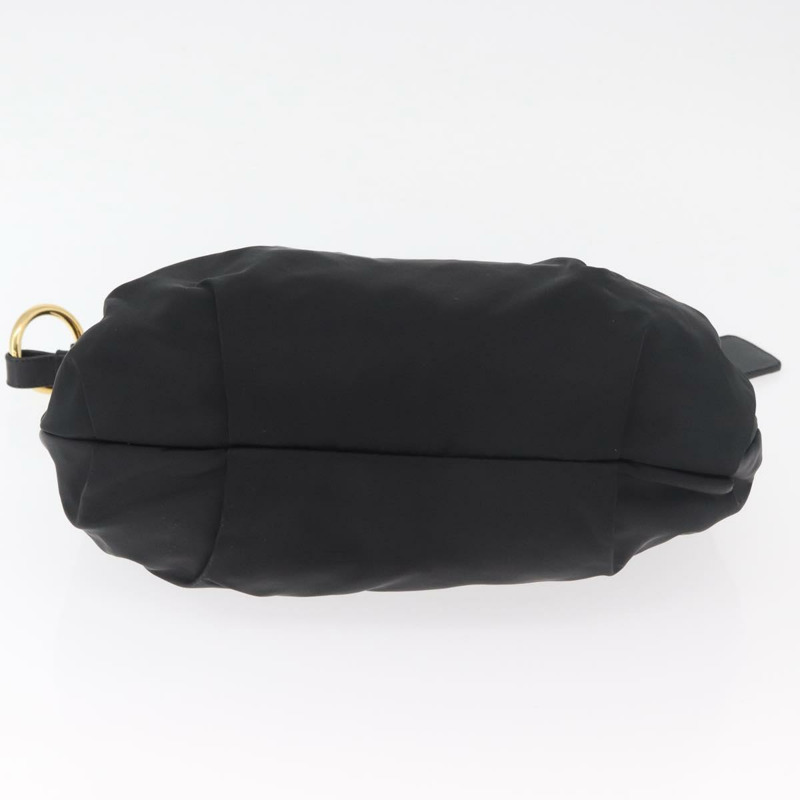 【日本直送】PRADA 黑色金色尼龍單肩包,正品 yk20420SAM-4