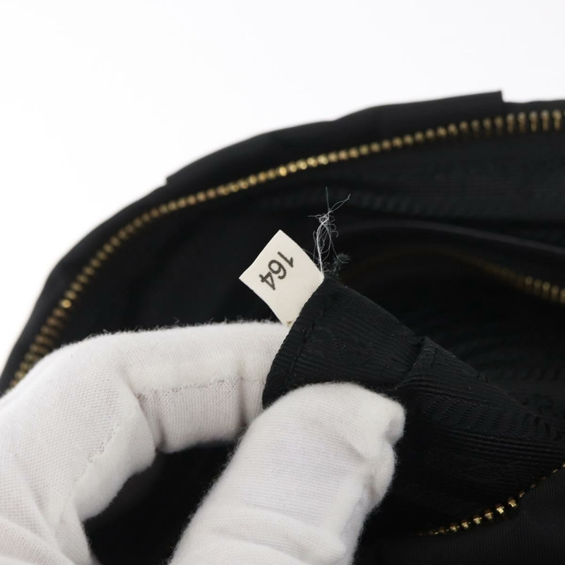 【日本直送】PRADA 黑色金色尼龍單肩包,正品 yk20420SAM-10