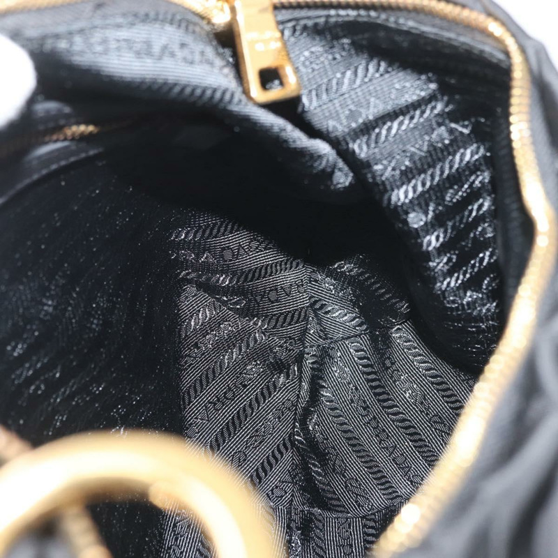 【日本直送】PRADA 黑色金色尼龍單肩包,正品 yk20420SAM-20