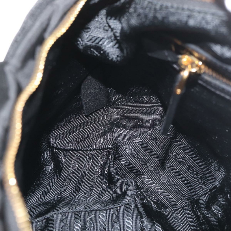 【日本直送】PRADA 黑色金色尼龍單肩包,正品 yk20420SAM-21